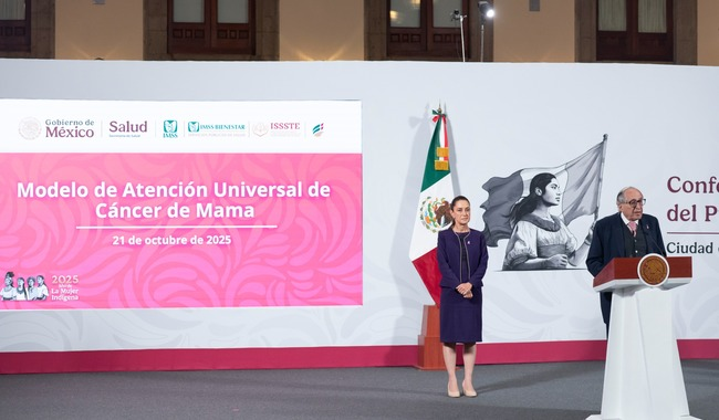 Presidenta Claudia Sheinbaum anuncia inversión histórica de 8 mil mdp para atención integral del cáncer de mama