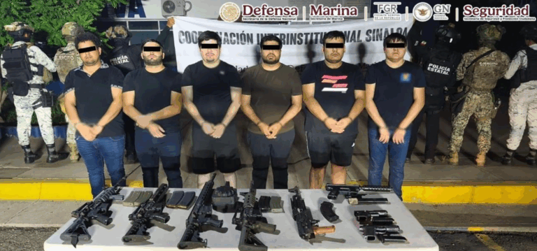 Detienen en Culiacán a seis integrantes de célula criminal vinculada con homicidios y narcotráfico