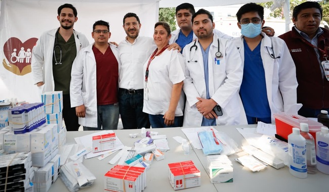 Reconoce Martí Batres compromiso del personal médico del ISSSTE ante emergencia por lluvias