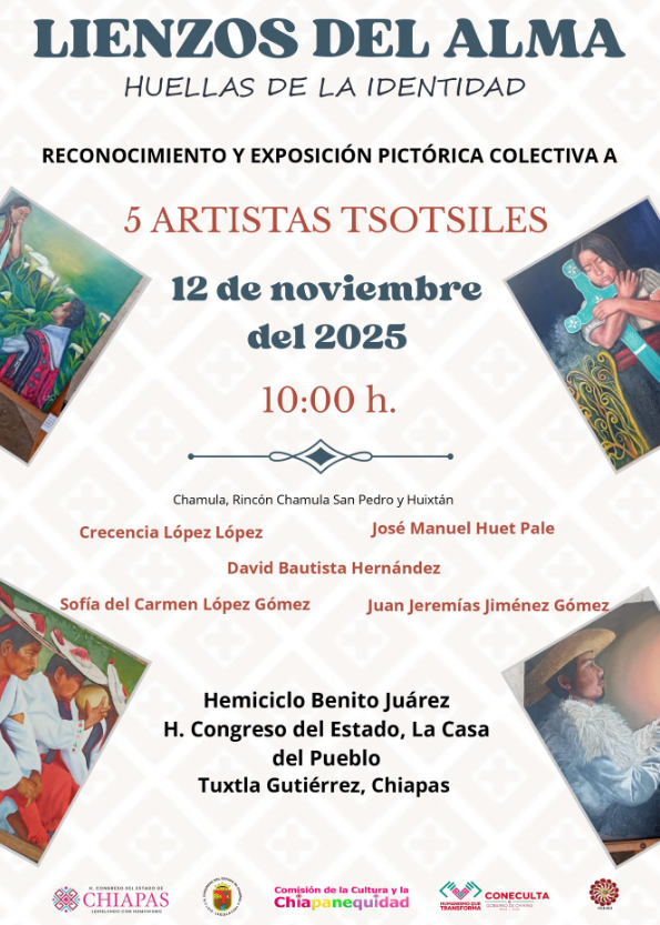 Congreso de Chiapas inaugura exposición colectiva de artistas tsotsiles