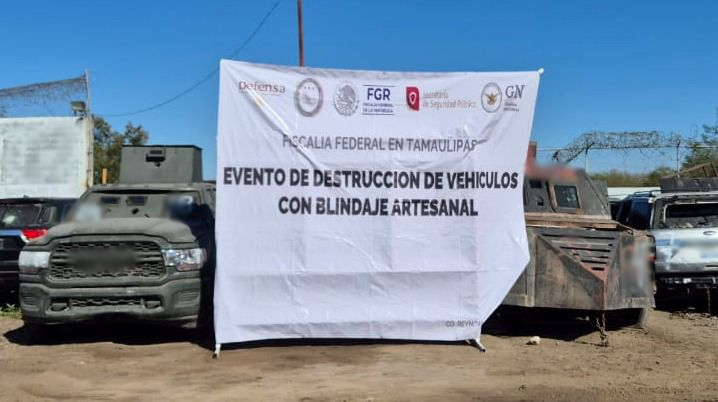 FGR lleva a cabo la destrucción de 22 vehículos con blindaje artesanal