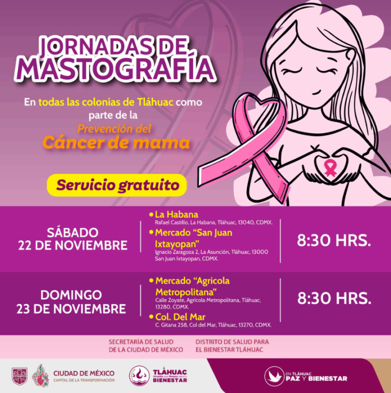 Tláhuac impulsa jornadas gratuitas de mastografía para prevenir el cáncer de mama