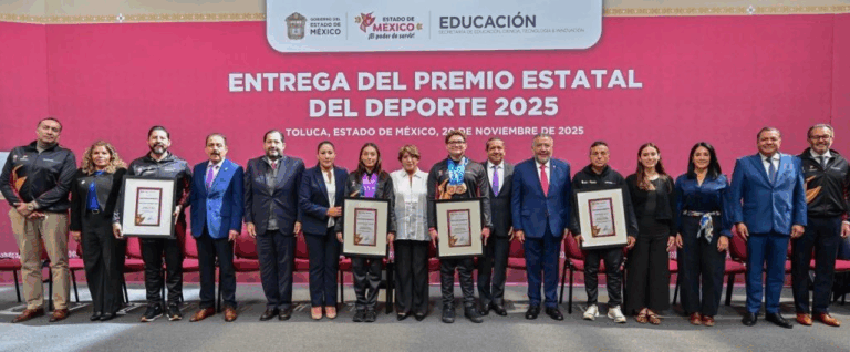 Delfina Gómez entrega Premio Estatal del Deporte 2025 a atletas y entrenadores mexiquenses