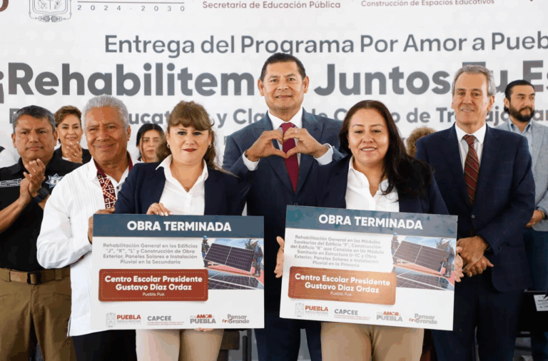 Puebla dignifica 107 escuelas con programa “Rehabilitemos Juntos tu Escuela”