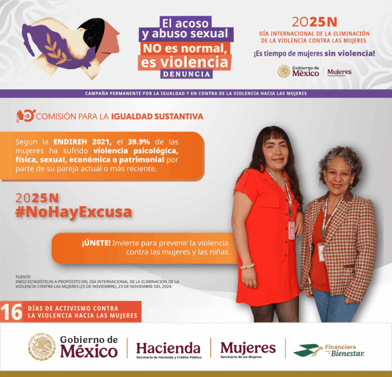 Financiera para el Bienestar reafirma su compromiso contra la violencia hacia mujeres y niñas