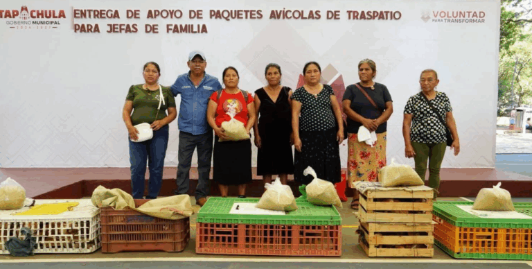 Ayuntamiento de Tapachula entrega paquetes avícolas a mil mujeres rurales para fortalecer la autosuficiencia alimentaria