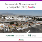 Terminal de Pemex en Puebla cumple 49 años operando con cero accidentes