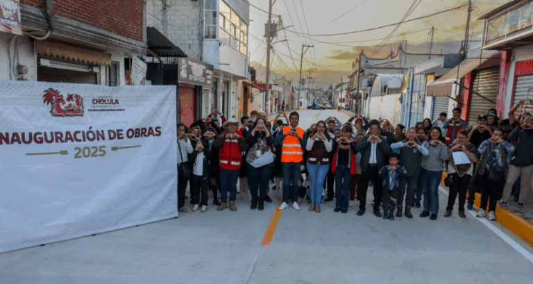 Tonantzin Fernández inaugura obra vial que mejora la movilidad en San Pedro Cholula