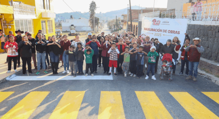 Cholula entrega rehabilitación de calle 16 de Septiembre en San Sebastián Tepalcatepec