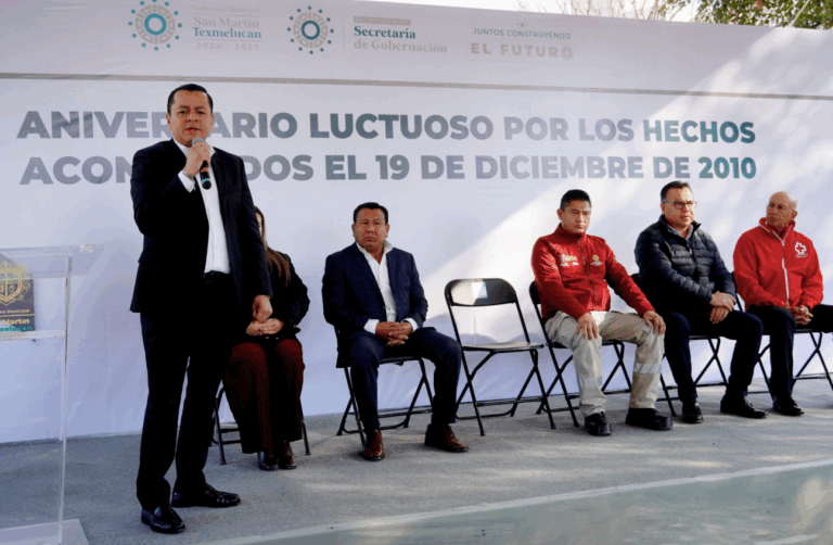 San Martín Texmelucan honra la memoria del 19 de diciembre de 2010