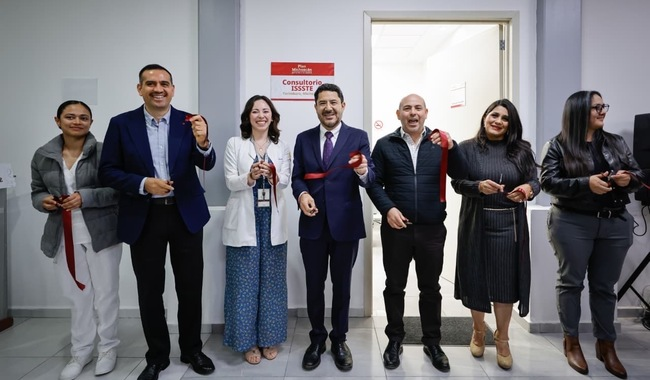Martí Batres inaugura primer Consultorio Médico del ISSSTE en Tarímbaro, Michoacán