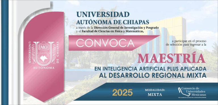 Convoca UNACH a Maestría en Inteligencia Artificial Plus Aplicada al Desarrollo Regional