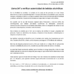 SAT exhorta a verificar marbetes en bebidas alcohólicas para evitar riesgos y combatir el contrabando