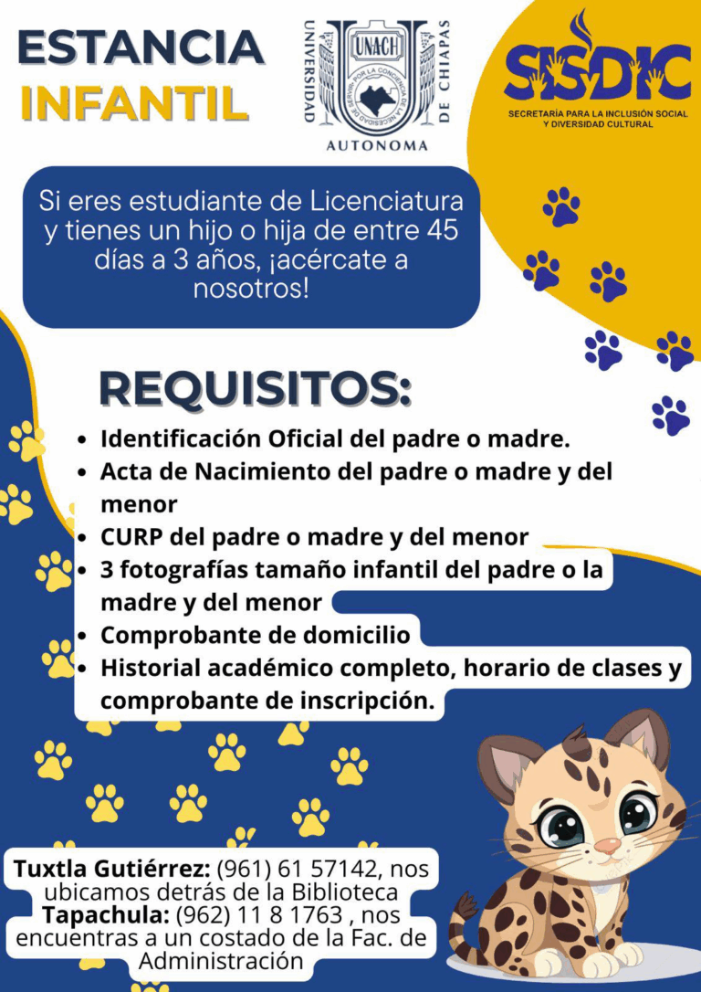 UNACH ofrece estancia infantil para apoyar a estudiantes con hijos pequeños