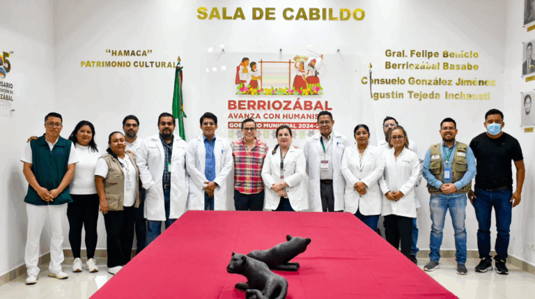 Coordinan estrategia de vacunación en Berriozábal para reforzar servicios de salud