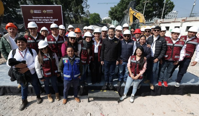ISSSTE concluye demolición del antiguo Hospital “Dr. Gonzalo Castañeda”; nueva unidad iniciará en 2026