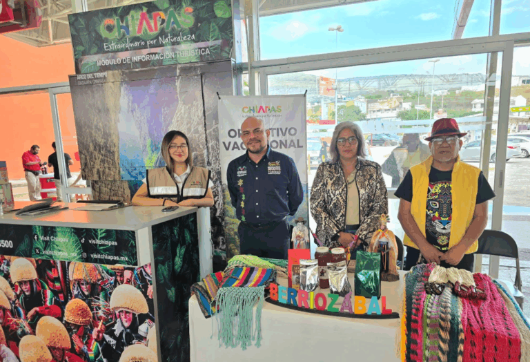 Promueve Berriozábal su riqueza turística y artesanal en la Terminal ADO de Tuxtla