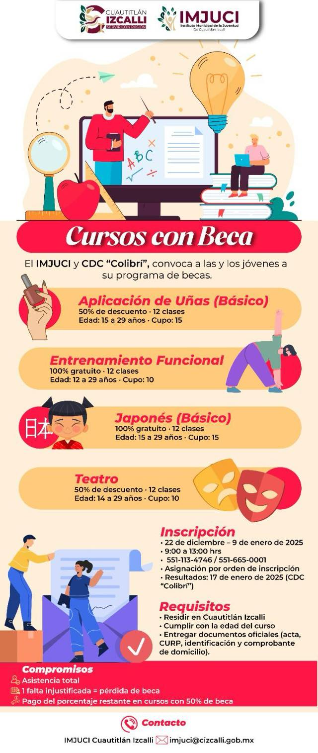 Cuautitlán Izcalli impulsa cursos con beca para jóvenes