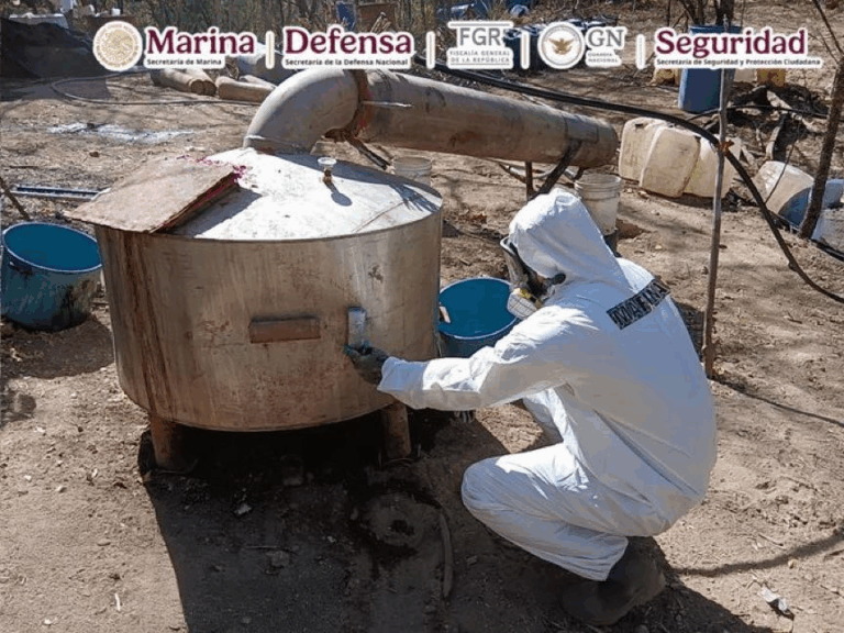 Marina desmantela tres narcolaboratorios en Michoacán, Durango y Sinaloa
