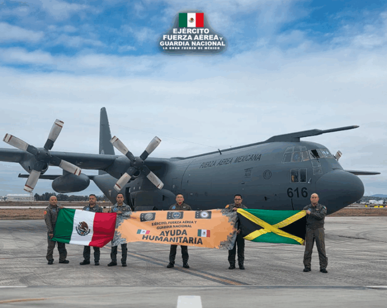 México envía ayuda humanitaria a Jamaica tras impacto del huracán Melissa