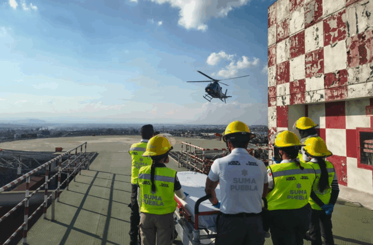 Activan traslado aéreo desde Morelos para atención médica especializada en Puebla