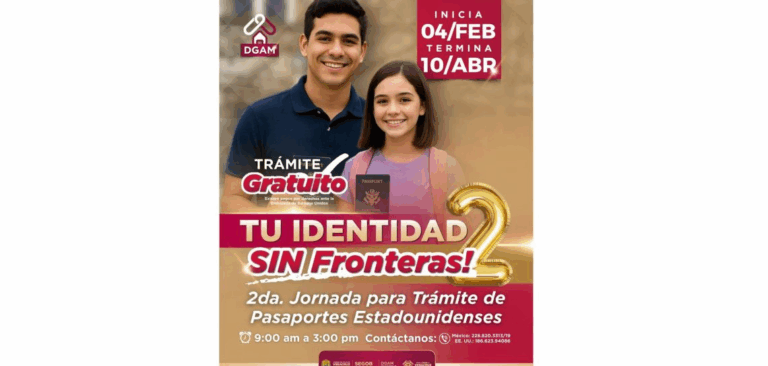 Veracruz lanza 2ª Jornada de Trámite de Pasaporte Estadounidense para población binacional