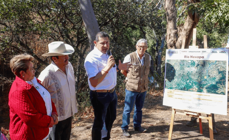 Alejandro Armenta supervisa el Río Nexapa y refuerza estrategia de saneamiento en Puebla