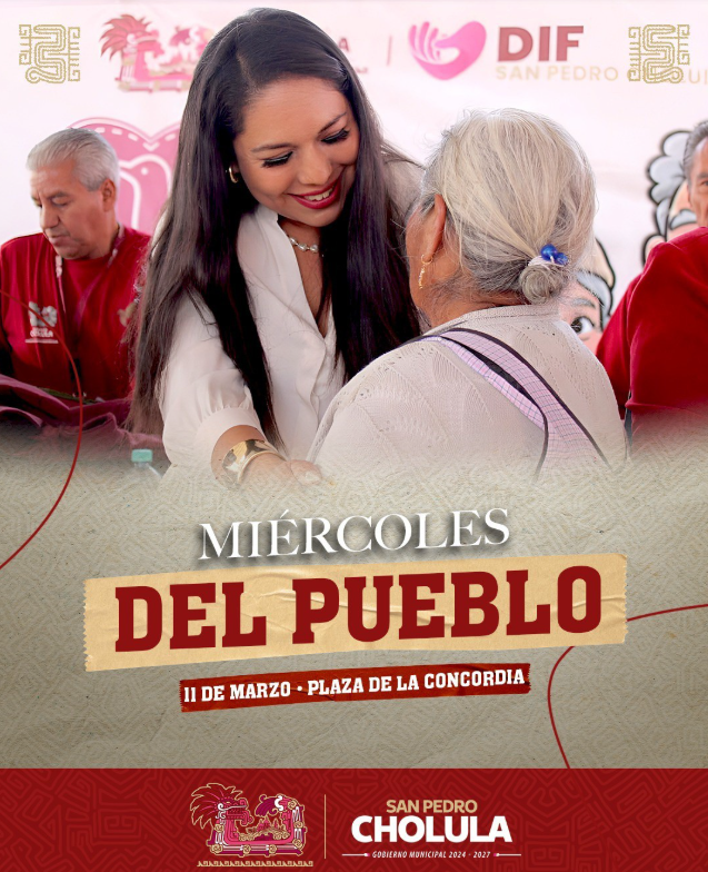Invitan en San Pedro Cholula a jornada de atención ciudadana “Miércoles del Pueblo”