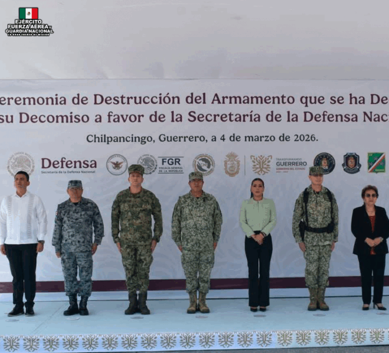 Destruyen armamento en Guerrero como parte de la campaña “Sí al Desarme, Sí a la Paz”