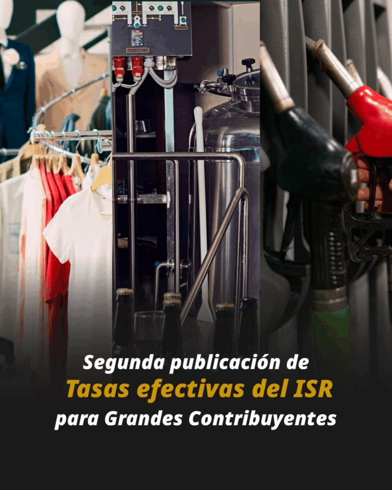 SAT publica nuevas tasas efectivas del ISR para grandes contribuyentes