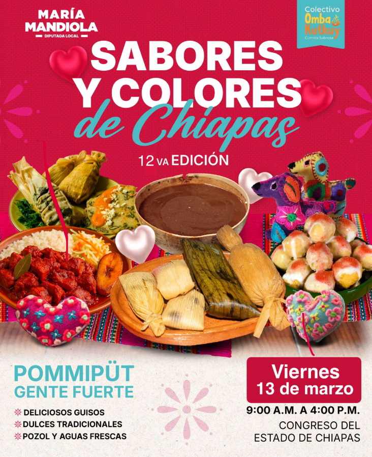Congreso de Chiapas invita a jornada cultural y gastronómica para impulsar a productores locales