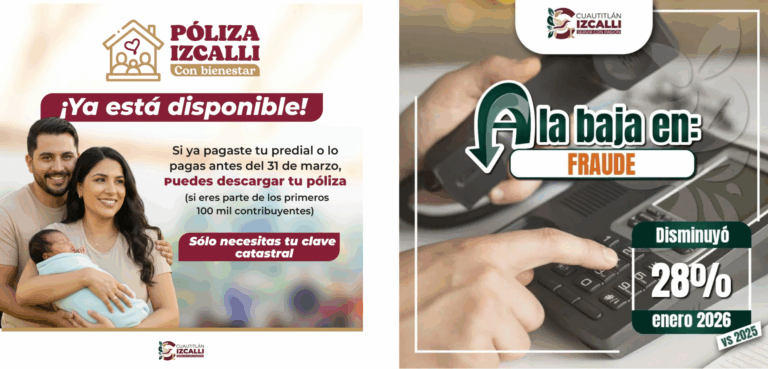 Cuautitlán Izcalli reporta reducción del 28% en el delito de fraude durante enero de 2026