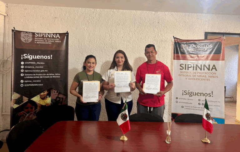 SIPINNA Morelos y Algaraza A.C. firman convenio para fortalecer la protección de niñas, niños y adolescentes