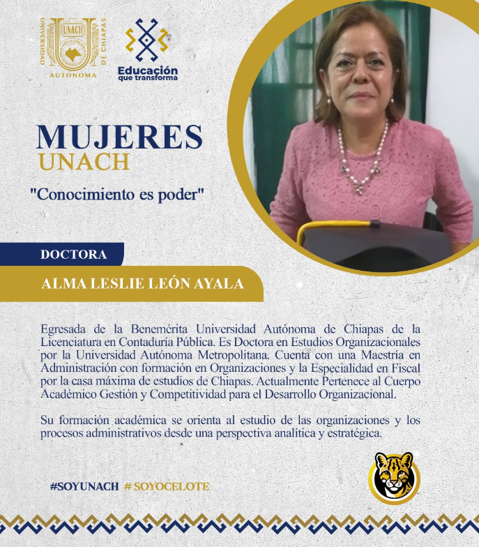Alma Leslie León Ayala destaca el poder del conocimiento en la UNACH