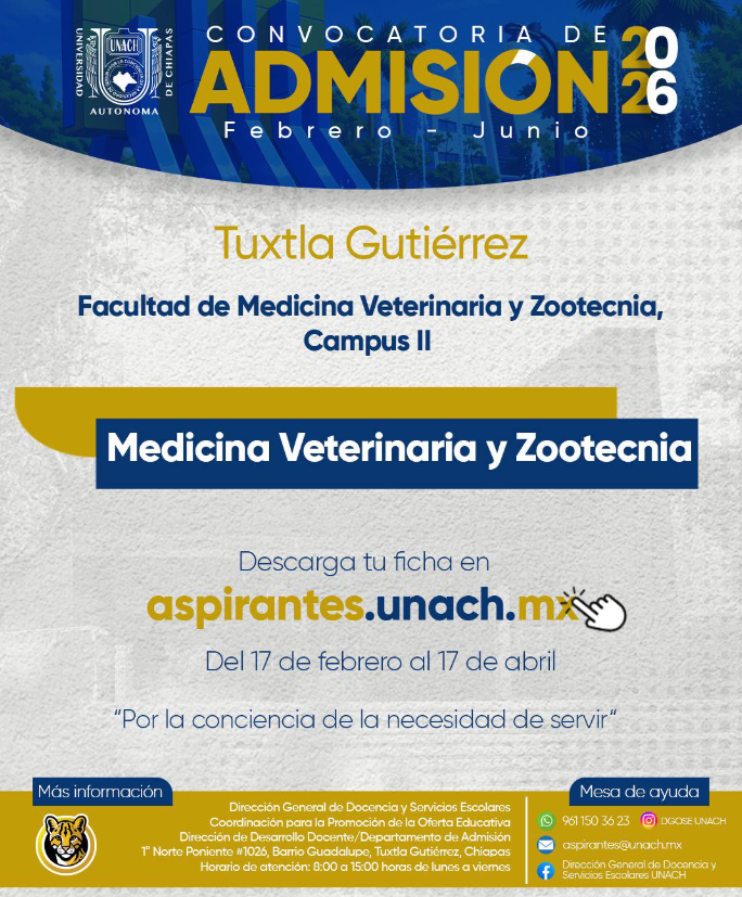 UNACH abre convocatoria de admisión para nuevas licenciaturas