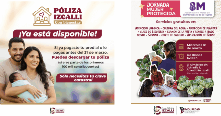 Cuautitlán Izcalli impulsa Jornada “Mujer Protegida” en el marco del 8M