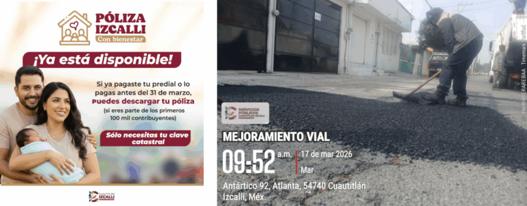 Refuerzan trabajos de bacheo en colonias de Cuautitlán Izcalli para mejorar la movilidad