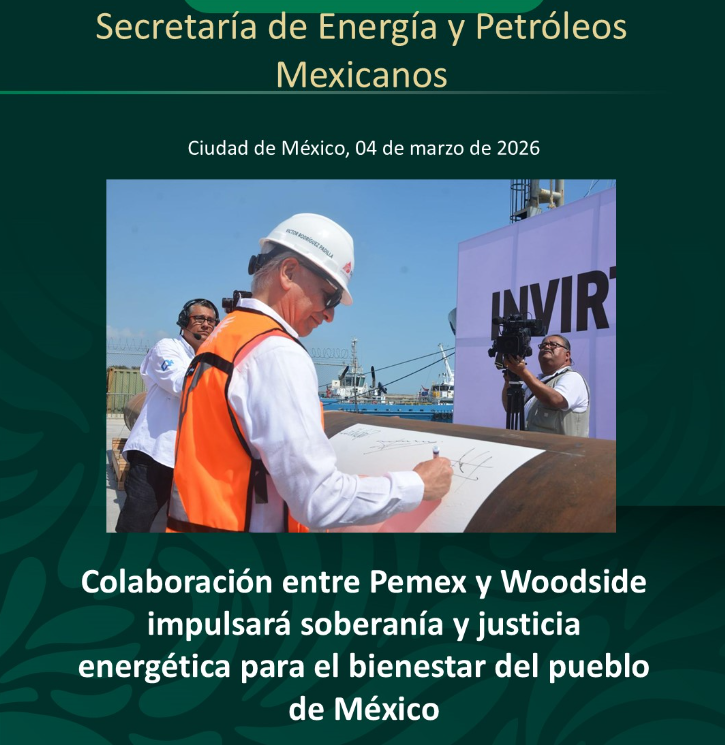 Pemex y Woodside impulsan proyecto Trión en aguas ultraprofundas del Golfo de México
