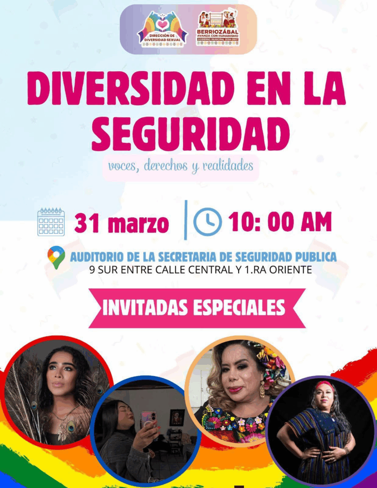 Berriozábal convoca a capacitación sobre diversidad y seguridad en el marco de la Visibilidad Trans