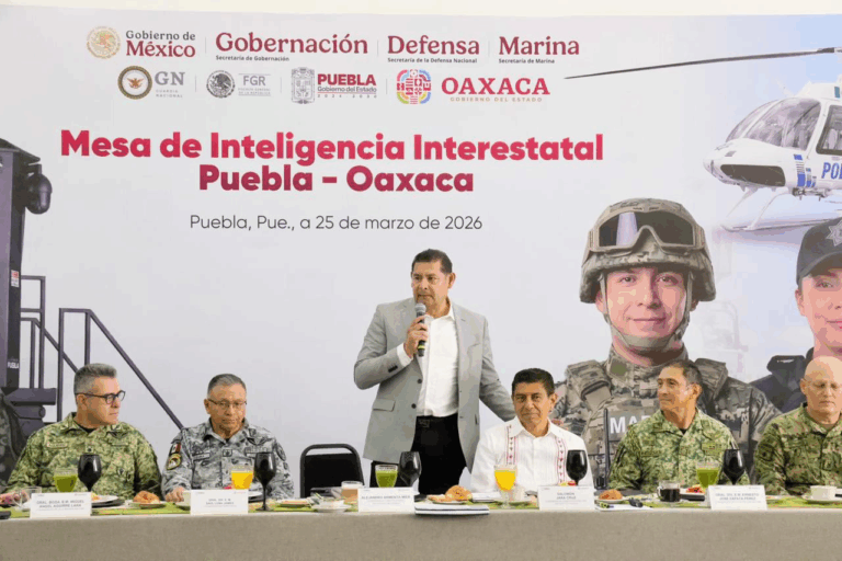 Oaxaca y Puebla fortalecen seguridad con inteligencia compartida y coordinación permanente