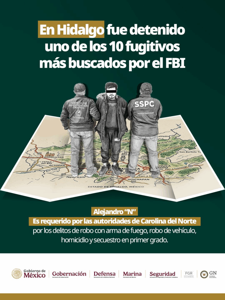 Destaca Seguridad federal impacto de detenciones de objetivos prioritarios