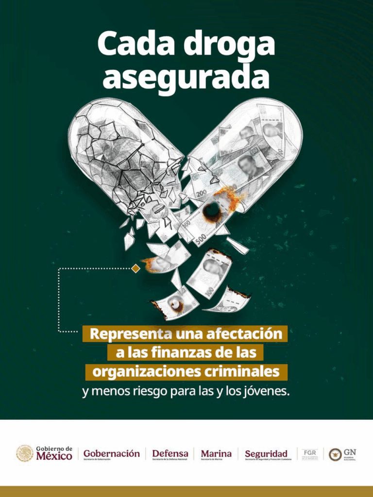 Gobierno de México reporta aseguramiento de 346 toneladas de droga