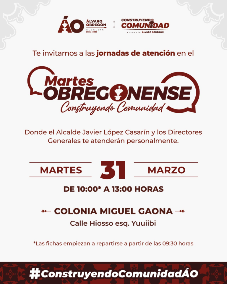 Alcaldía Álvaro Obregón acerca atención ciudadana con “Martes Obregonense” en Miguel Gaona