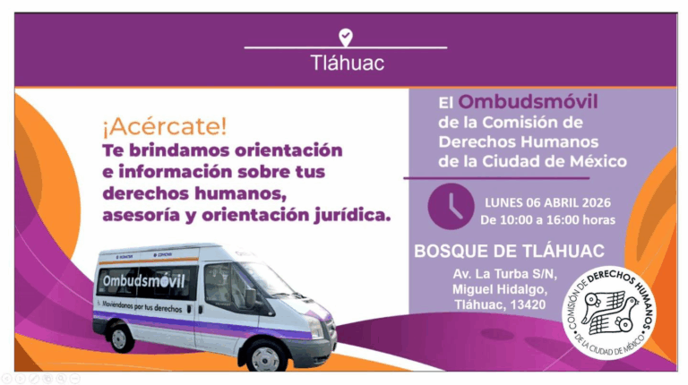 Ombudsmóvil brindará orientación gratuita en derechos humanos en Tláhuac
