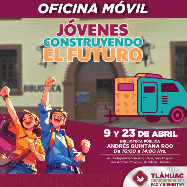 Tláhuac impulsa oportunidades laborales con Oficina Móvil de “Jóvenes Construyendo el Futuro” en Mixquic