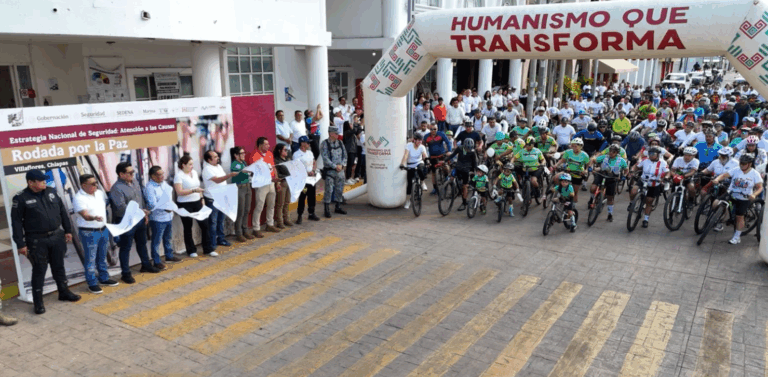 Villaflores pedalea por la paz con rodada familiar y participación institucional