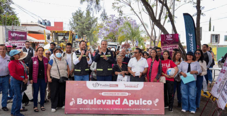 Pepe Chedraui inicia rehabilitación del Bulevar Apulco para mejorar movilidad en Puebla