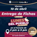 Ángel Torres, convoca a la ciudadanía a obtener fichas para “Lunes del Pueblo” este 10 de abril