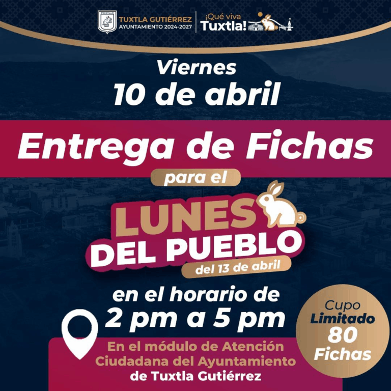 Ángel Torres, convoca a la ciudadanía a obtener fichas para “Lunes del Pueblo” este 10 de abril
