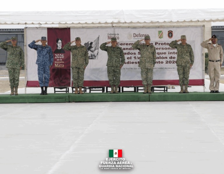 Conscriptos del Servicio Militar Nacional rinden protesta de bandera en Nuevo León
